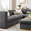 Sanguine 5-Piece Right-Facing Modular Sectional Sofa in Gray