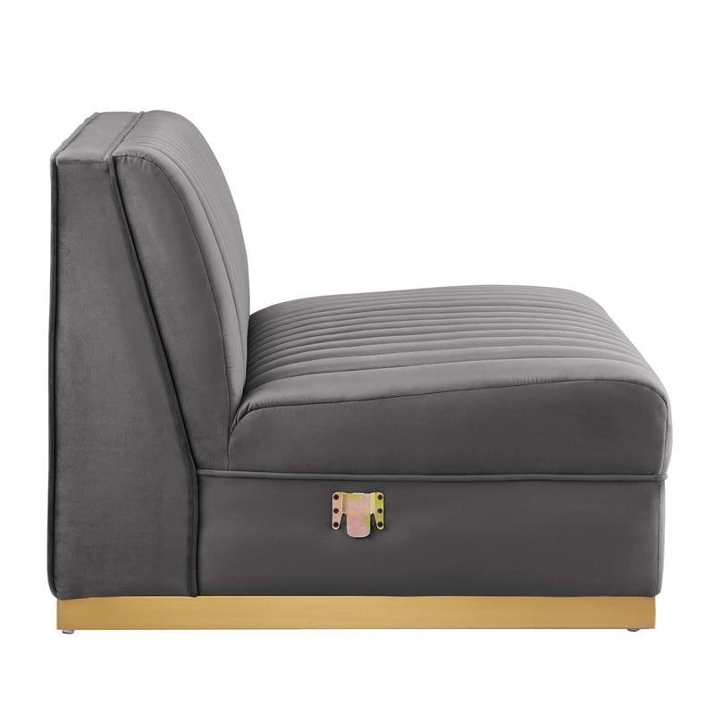 Sanguine 5-Piece Right-Facing Modular Sectional Sofa in Gray