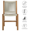 Vienna Armless Dining Chairs Set of 2 in Natural Natural