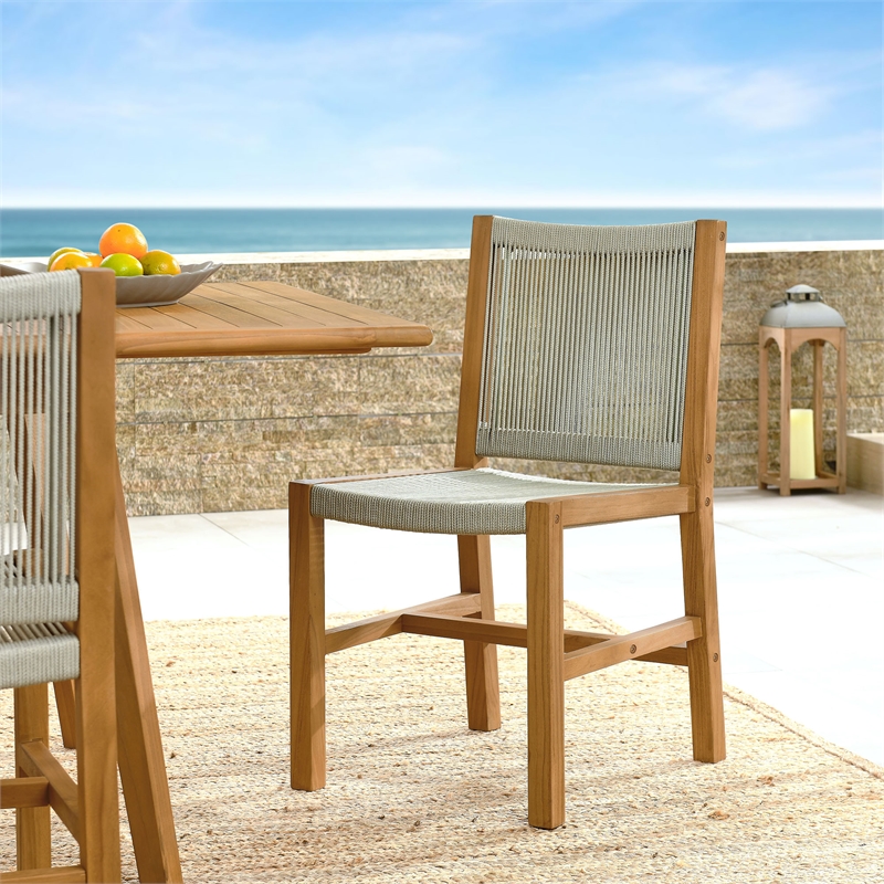 Vienna Armless Dining Chairs Set of 2 in Natural Natural