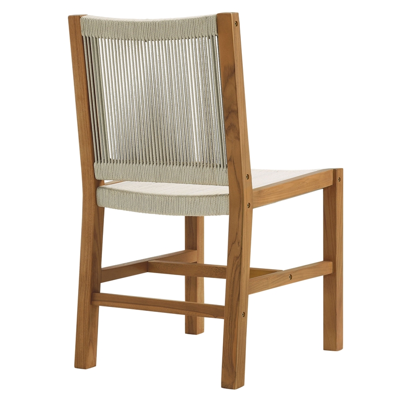 Vienna Armless Dining Chairs Set of 2 in Natural Natural