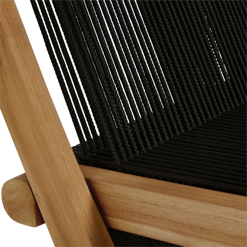 Vienna Folding Chairs Set of 4 in Natural Black