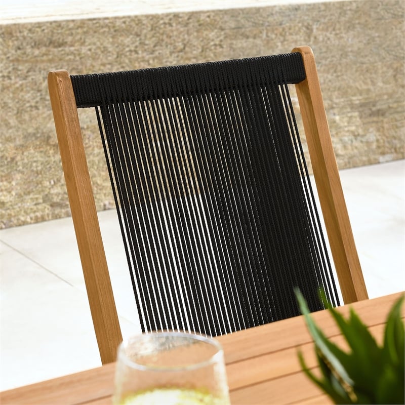 Vienna Folding Chairs Set of 4 in Natural Black
