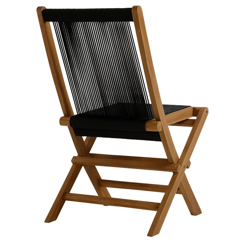 Vienna Folding Chairs Set of 4 in Natural Black