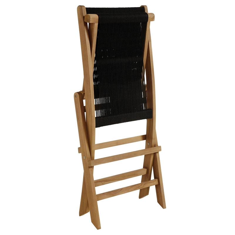 Vienna Folding Chairs Set of 4 in Natural Black