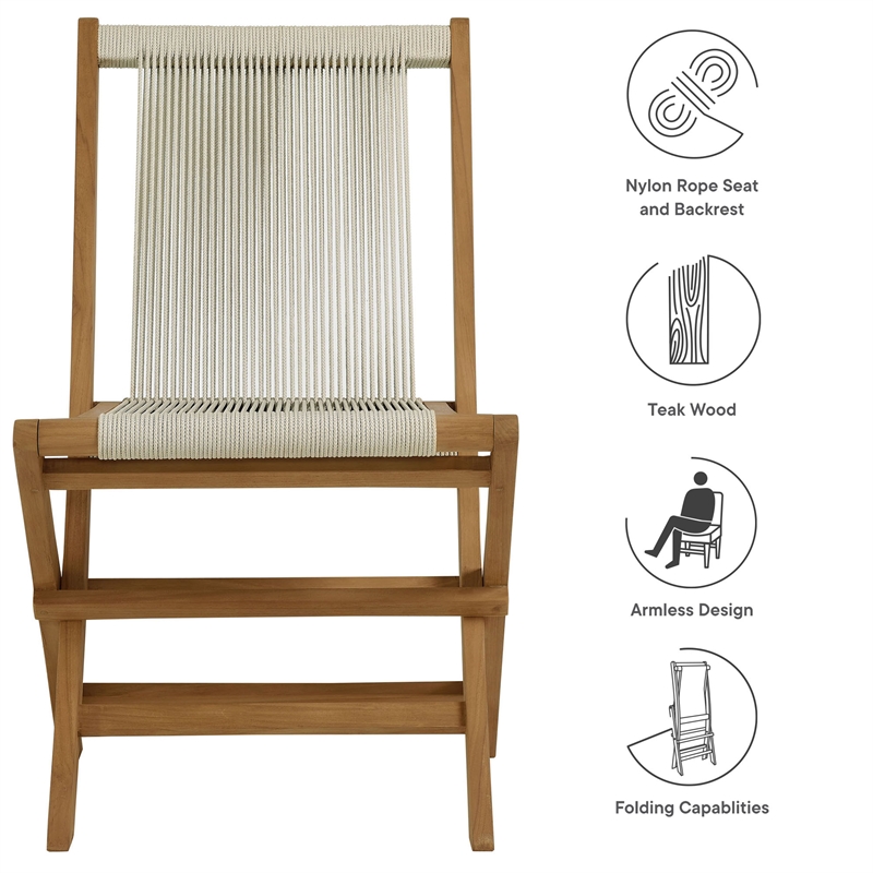 Vienna Folding Chairs Set of 4 in Natural Natural