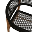 Vienna Curved-Back Dining Armchairs Set of 2 in Natural Black
