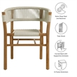 Vienna Curved-Back Dining Armchairs Set of 2 in Natural Natural
