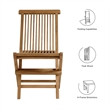 Vienna Folding Dining Chairs Set of 4 in Natural
