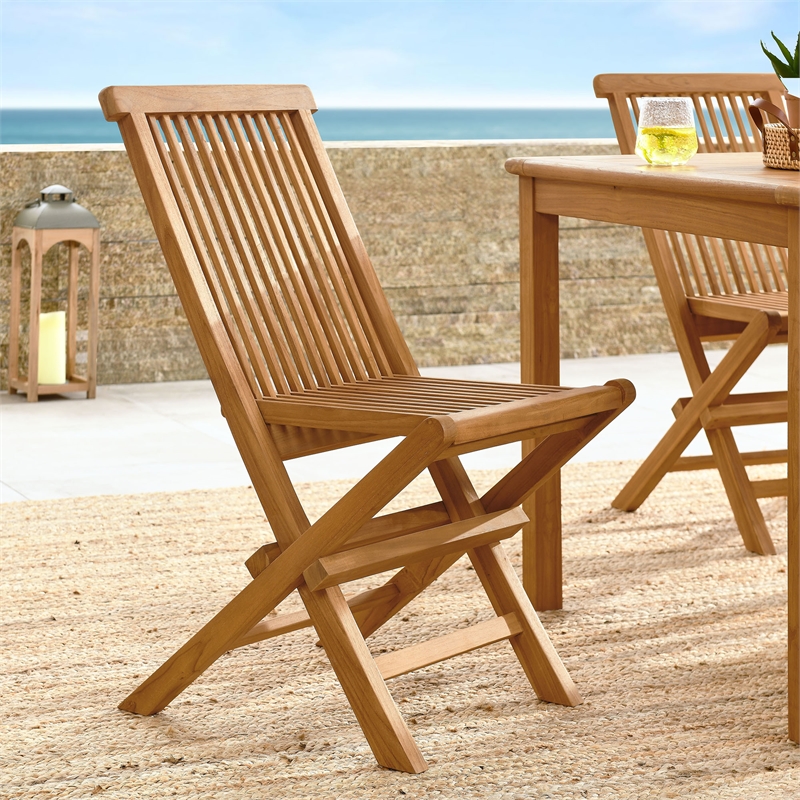 Vienna Folding Dining Chairs Set of 4 in Natural