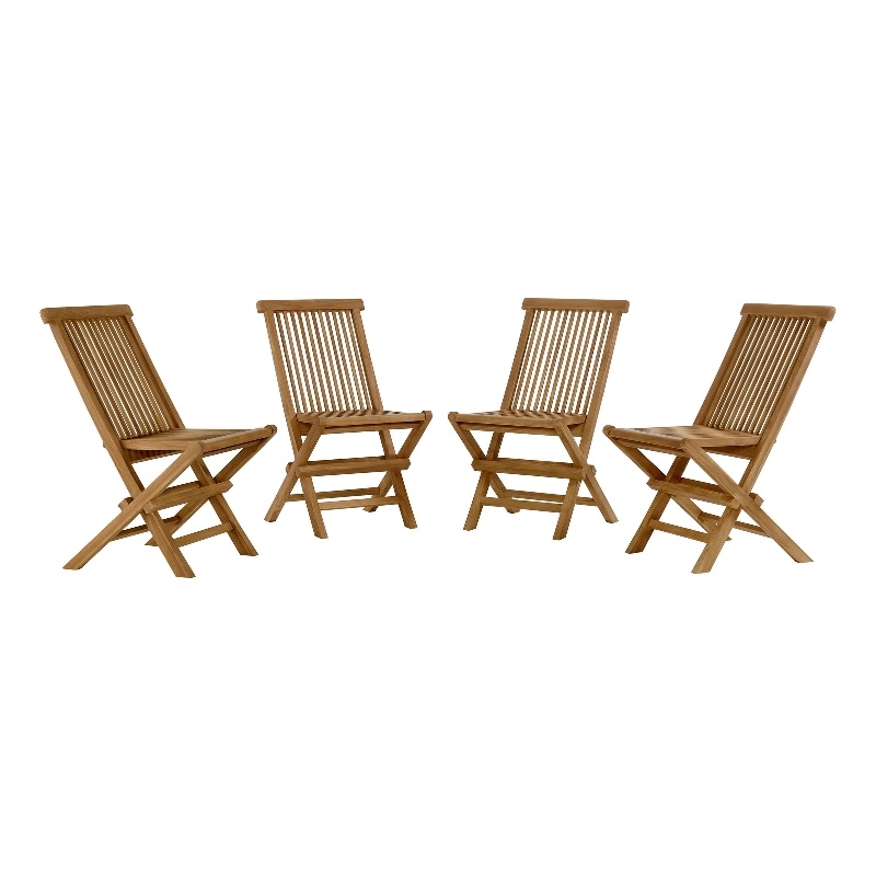 Vienna Folding Dining Chairs Set of 4 in Natural