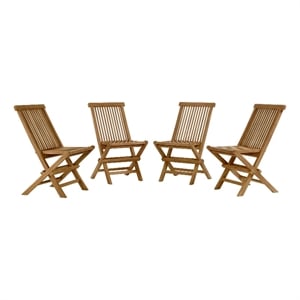 Vienna Folding Dining Chairs Set of 4 in Natural