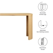 Aspect Entryway Console Table in Oak