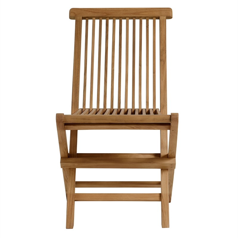 Vienna 5-Piece Dining Set with Folding Chairs in Natural Natural