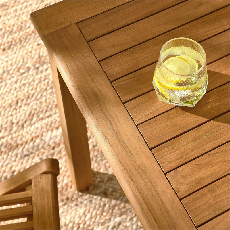 Vienna 5-Piece Dining Set with Folding Chairs in Natural Natural