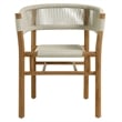 Vienna 5-Piece Dining Set with Curved-Back Armchairs in Natural Natural