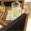 Vienna 3-Piece Armchairs with Folding Side Table in Natural Black