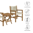 Vienna 3-Piece Armchairs with Folding Side Table in Natural Natural