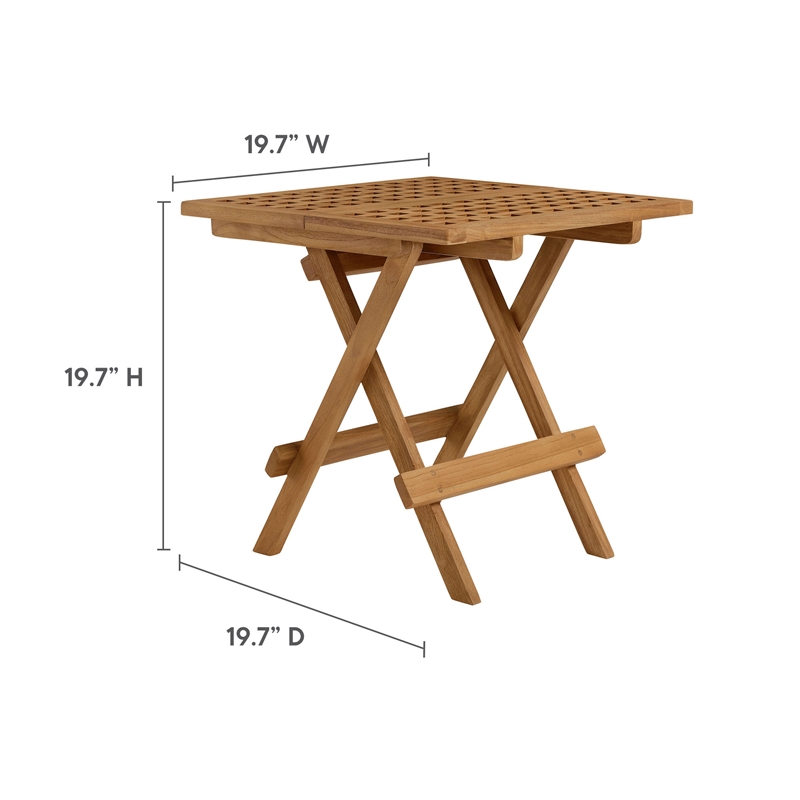 Vienna 3-Piece Armchairs with Folding Side Table in Natural Natural