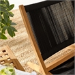 Vienna 3-Piece Folding Lounge Chairs and Side Table in Natural Black