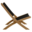 Vienna 3-Piece Folding Lounge Chairs and Side Table in Natural Black