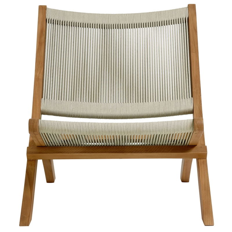 Vienna 3-Piece Folding Lounge Chairs and Side Table in Natural Natural