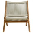 Vienna 3-Piece Folding Lounge Chairs and Side Table in Natural Natural