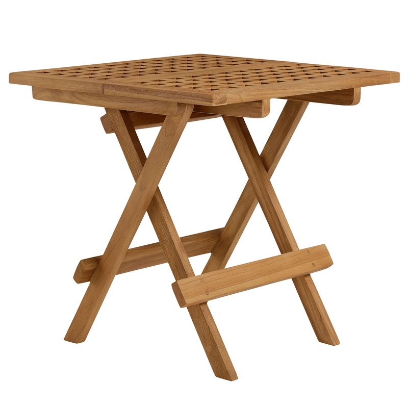 Vienna 3-Piece Folding Lounge Chairs and Side Table in Natural Natural