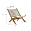 Vienna 3-Piece Folding Lounge Chairs and Side Table in Natural Natural