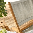 Vienna 3-Piece Folding Lounge Chairs and Side Table in Natural Natural