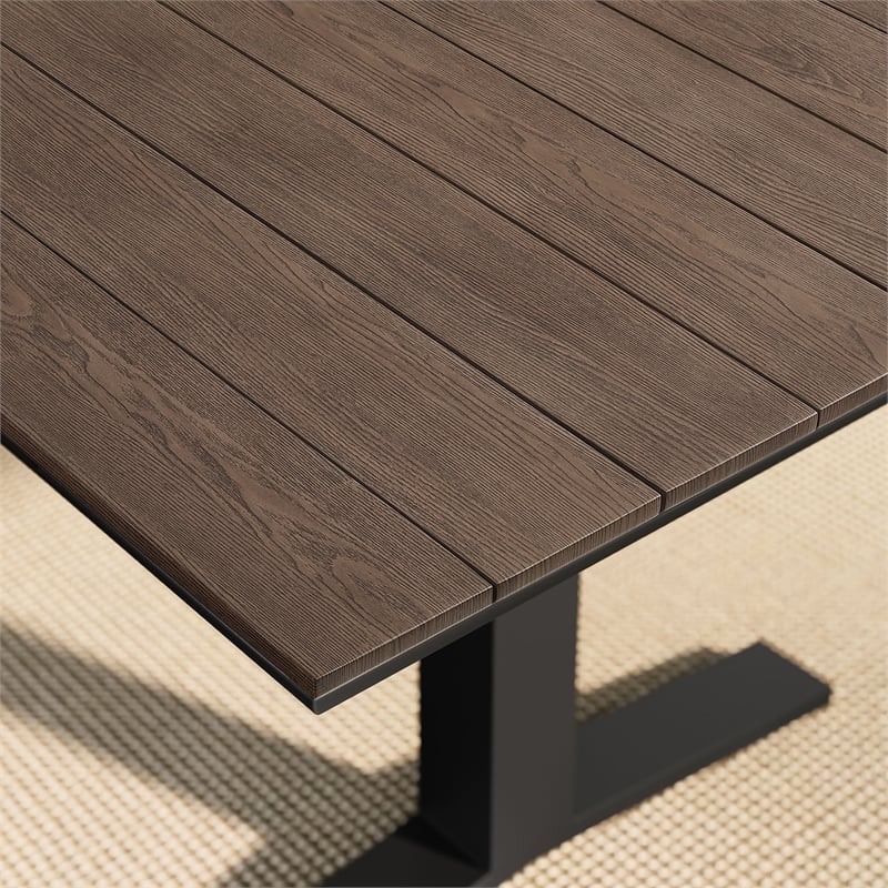 Gavelston Dining Table in Gray Wash Charcoal Gray