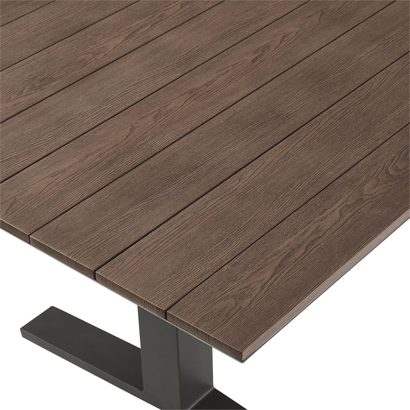 Gavelston Dining Table in Gray Wash Charcoal Gray