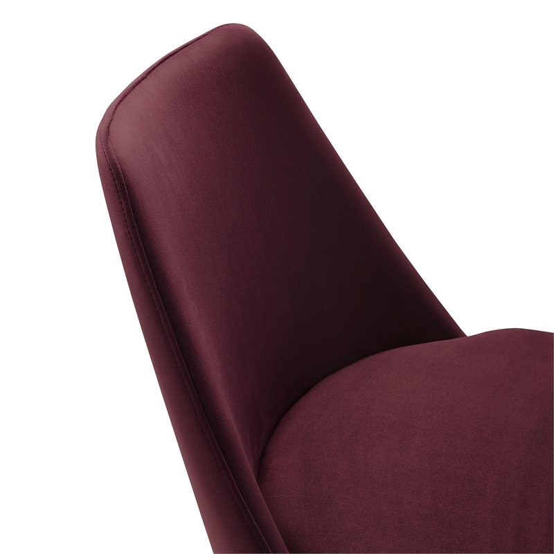Lippa Swivel Dining Chair in Black Mulberry