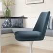 Lippa Swivel Dining Chair in White Cadet Blue