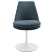 Lippa Swivel Dining Chair in White Cadet Blue