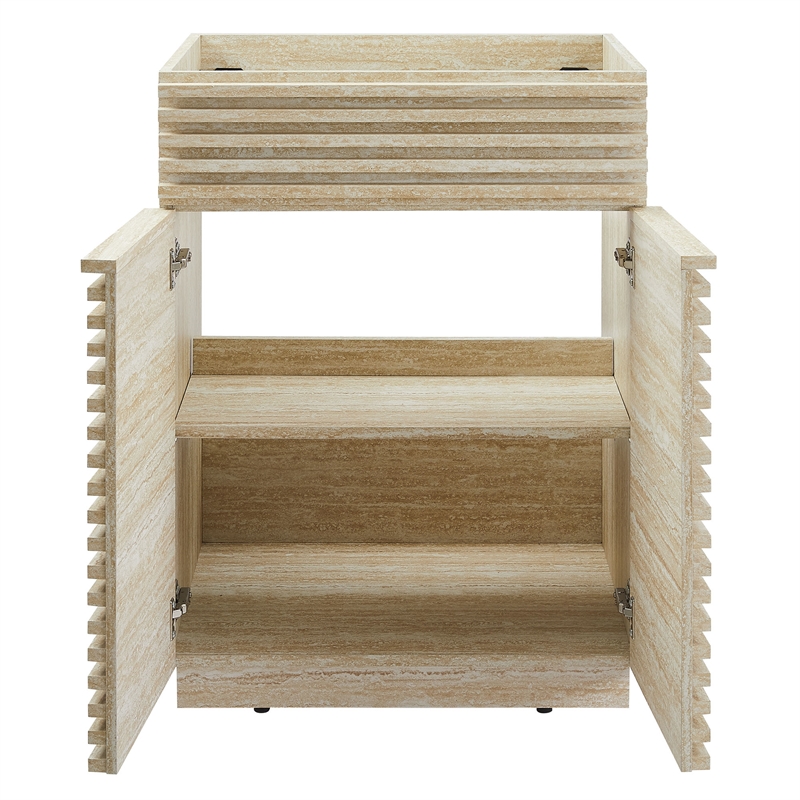 Render Bathroom Vanity Cabinet (Sink Not Included) in Travertine