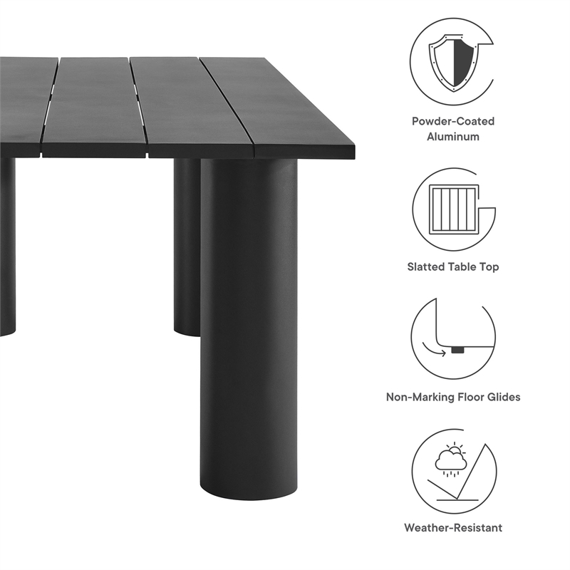 Modway Dining Table in Graphite