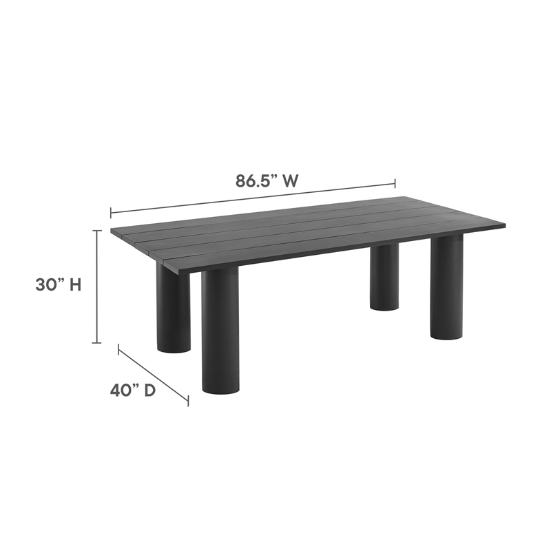 Modway Dining Table in Graphite