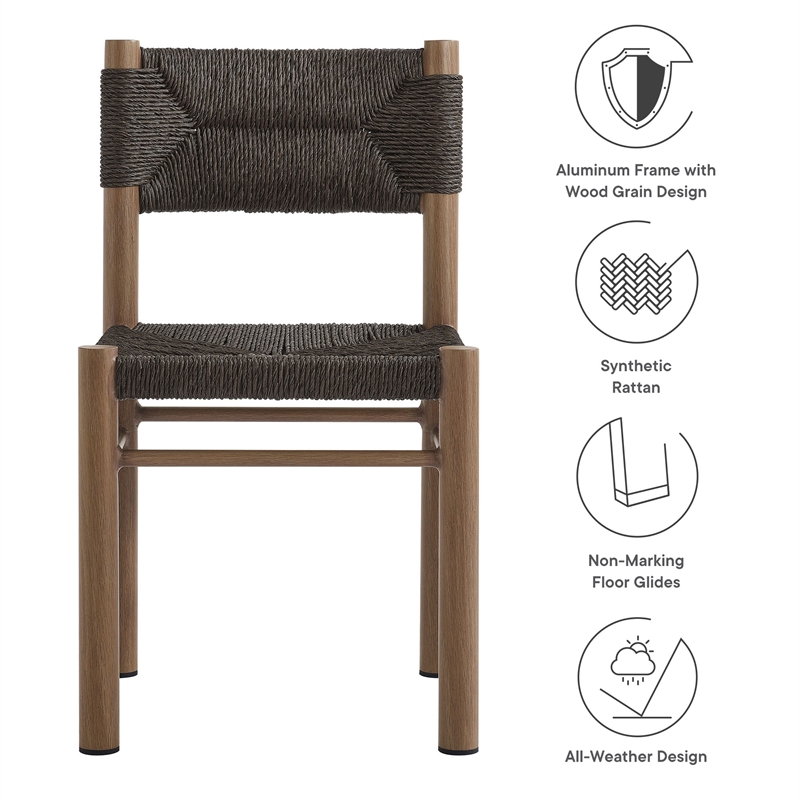 Parkland Dining Side Chairs Set of 2 in Walnut