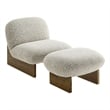 Loyal Accent Chair and Ottoman Set in River Rock Walnut