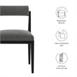 Kai Dining Chair in Charcoal Black