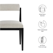 Kai Dining Chair in Linen Black