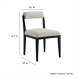 Kai Dining Chair in Linen Black