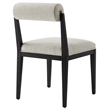 Kai Dining Chair in Linen Black