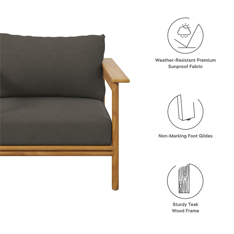 Wren Armchair in Natural Flint Gray