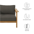Wren Armchair in Natural Flint Gray