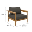 Wren Armchair in Natural Flint Gray
