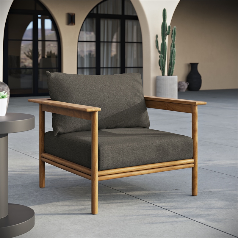 Wren Armchair in Natural Flint Gray