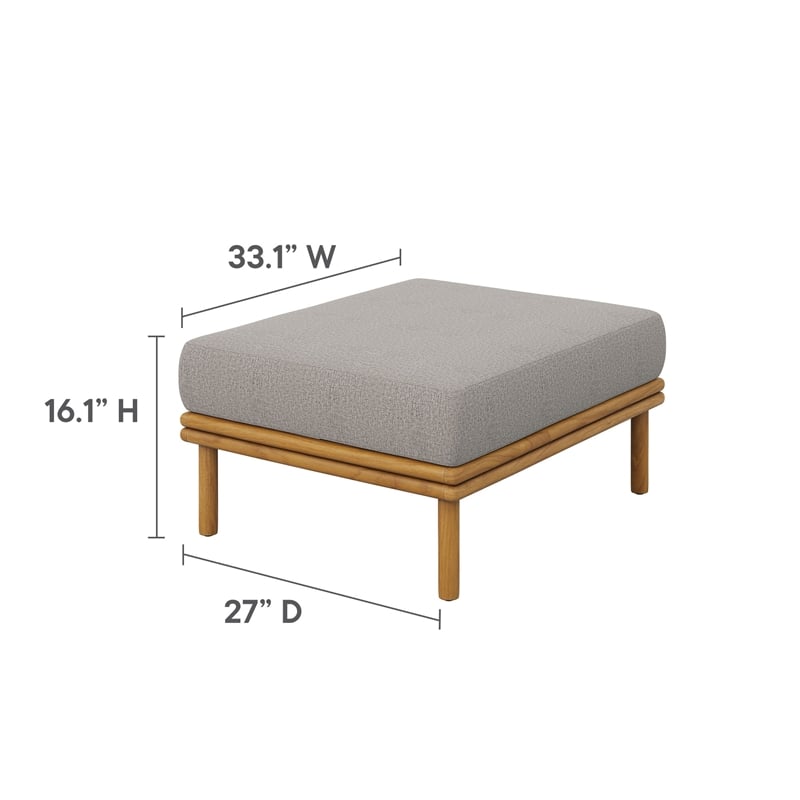 Wren Ottoman in Natural Driftwood