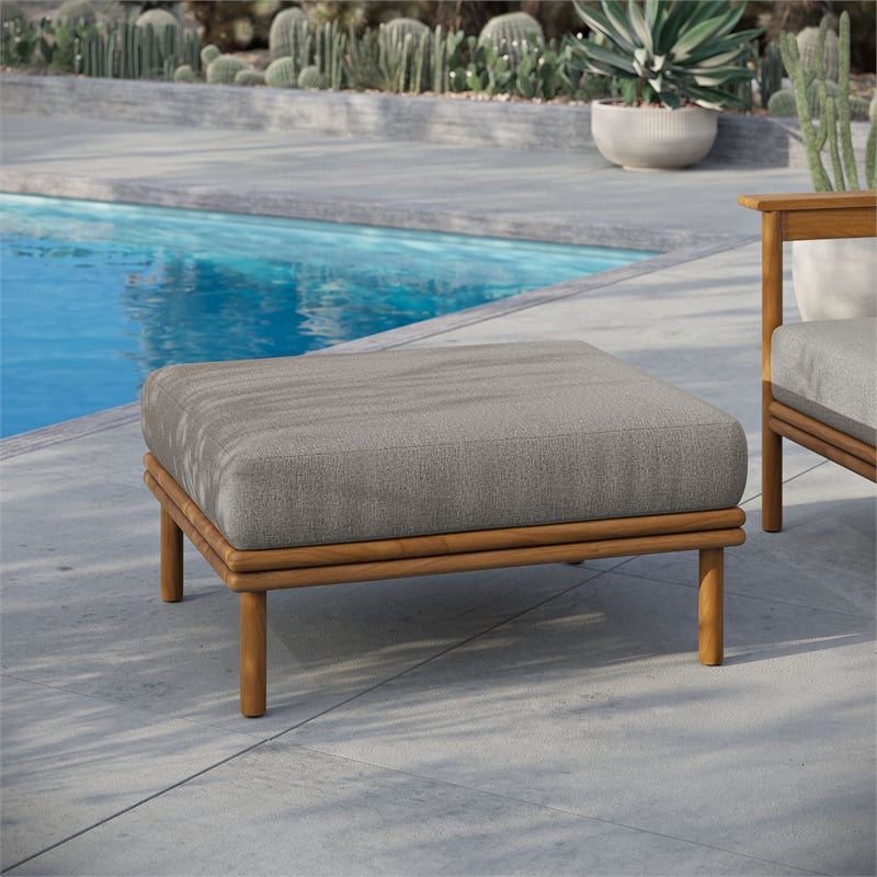 Wren Ottoman in Natural Driftwood